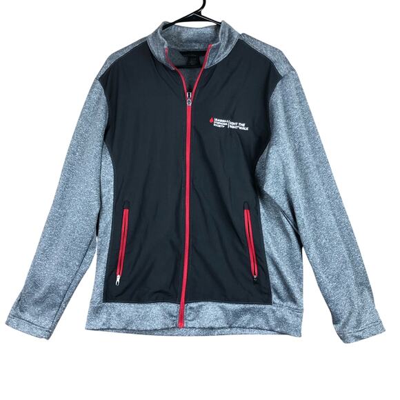 Norths End Womens Sweater Grey Leukemia & Lymphoma Society Full Zip Medium - Picture 1 of 13